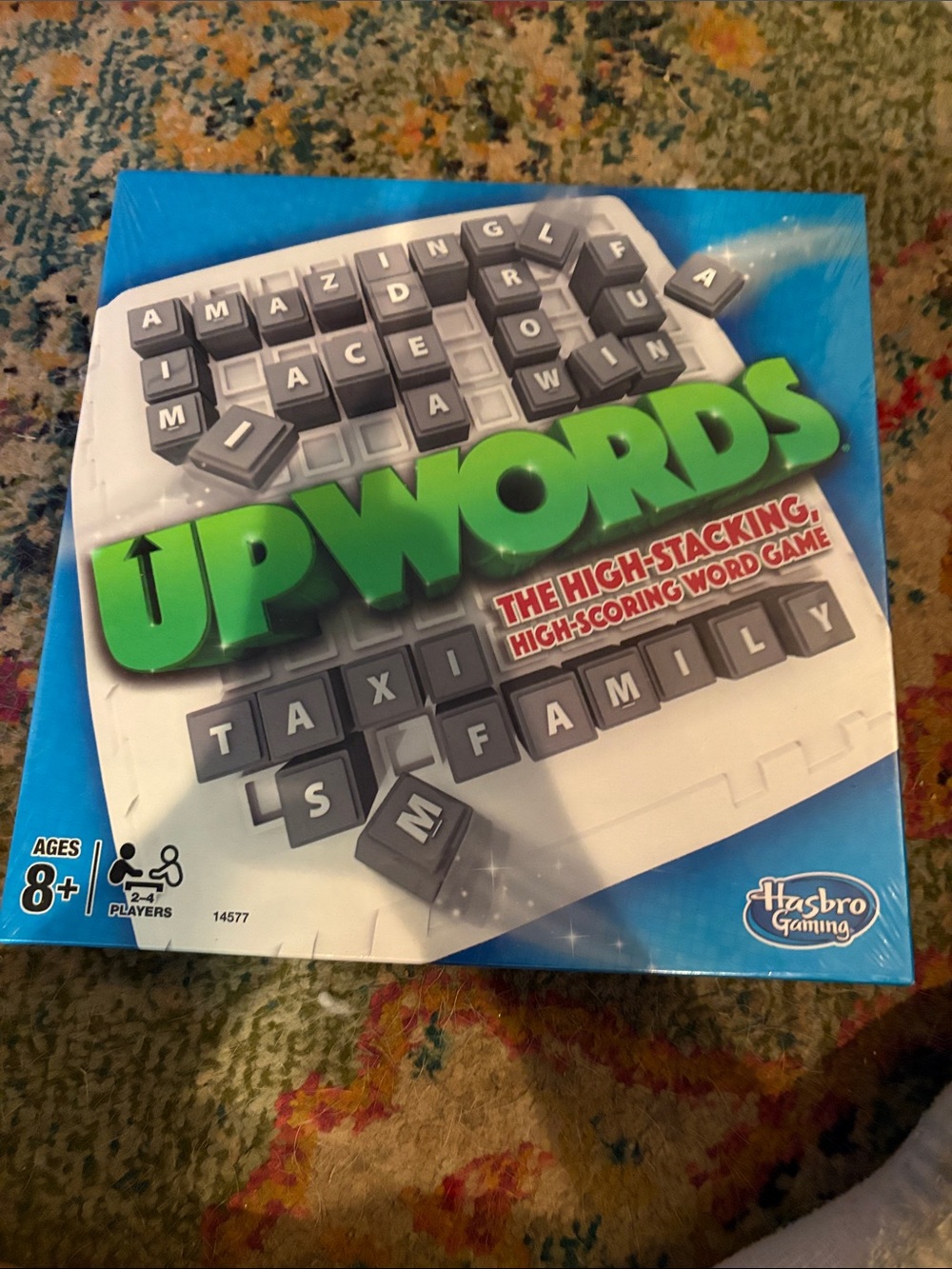 Hasbro Upwords Board Game - Green & Blue Packaging